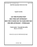 Tóm tắt luận án Tiến sĩ Dược học: Cải tiến phương pháp bán tổng hợp artesunat, bào chế và đánh giá tác dụng sinh học viên nén Artesunat - Piperaquin