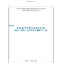 Đề tài: Xây dựng dự án khả thi hệ thống quản lý thư viện ĐHQG HN