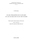 Tóm tắt Luận án Tiến sĩ Vật lý: Các đặc tính khuếch tán và dẫn điện của các vật liệu oxit có cấu trúc fluorit