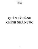 Đề tài: Quản lý hành chính nhà nước