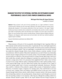 Examine the effect of internal control on Vietnamese banks' performance: Case at state-owned commercial banks