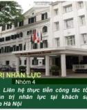 Bài thuyết trình Quản trị nhân lực: Liên hệ thực tiễn công tác tổ chức bộ máy quản trị nhân lực tại khách sạn Sofitel Metropole Hà Nội