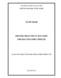 Luận văn Thạc sĩ Công nghệ thông tin: Phương pháp tối ưu đàn kiến cho bài toán điều phối xe