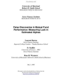 False Discoveries in Mutual Fund Performance: Measuring Luck in Estimated Alphas