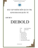 Bài tập môn quản trị kinh doanh quốc tế: Tình huống Diebold