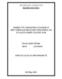 Tóm tắt luận án Tiến sĩ Kinh tế: Nghiên cứu ảnh hưởng của hành vi điều chỉnh lợi nhuận đến tính thông tin của giá cổ phiếu tại Việt Nam