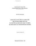 Luận văn thạc sĩ: Khảo sát sự hài lòng của sinh viên đối với hoạt động đào tạo tại trường đại học Khoa học tự nhiên-Đại học Quốc gia TP.HCM