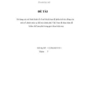 Đề tài: Sử dụng các mô hình kinh tế vĩ mô thích hợp để phân tích tác động của một số chính sách cụ thể mà chính phủ Việt Nam đã thực hiện để kiềm chế lạm phát trong giai đoạn hiện nay