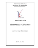 Luận văn Thạc sĩ Toán học: Số Bernoulli và ứng dụng