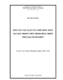 Luận văn: KẾT CẤU VẬN LUẬT CỦA THỂ SONG THẤT LỤC BÁT TRONG TIẾN TRÌNH PHÁT TRIỂN THỂ LOẠI NGÂM KHÚC