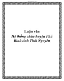 Luận văn: Hệ thống chùa huyện Phú Bình tỉnh Thái Nguyên