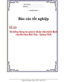 Luận văn: Hệ thống thông tin quản lý khám chữa bệnh Bệnh viện Đa khoa Bãi Cháy - Quảng