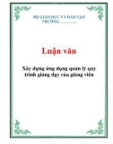 Luận văn: Xây dựng ứng dụng quản lý quy trình giảng dạy của giảng viên