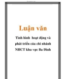 Luận văn: Tình hình hoạt động và phát triển của chi nhánh NHCT khu vực Ba Đình