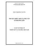 Luận văn Thạc sĩ Ngôn ngữ và Văn hóa Việt Nam: Truyện thiếu nhi của nhà văn Lê Phương Liên