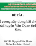 Đề tài: Lập đề cương xây dựng bãi chôn lấp chất thải huyện Văn Quan tỉnh Lạng Sơn