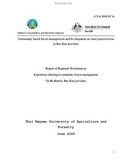 Báo cáo nghiên cứu dự án: Sustainable community-based forest development and management in some high-poverty areas in Bắc Kạn Province ( ATTACHMENT 10 )