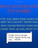 NGHIÊN CỨU XÁC ĐỊNH TỔNG HÀM LƯỢNG SẮT TRONG MỘT SỐ LOẠI ĐẤT TRỒNG RAU TRÊN ĐỊA BÀN THÀNH PHỐ ĐÀ NẴNG BẰNG PHƯƠNG PHÁP TRẮC QUANG PHÂN TỬ UV - VIS