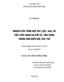 Luận án Tiến sĩ Hóa học: Nghiên cứu tổng hợp vật liệu SnO2, có cấu trúc nano đa cấp và ứng dụng trong cảm biến khí, xúc tác