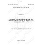 Tóm tắt Luận văn Thạc sĩ Quản lý đô thị và công trình: Giải pháp thiết kế đô thị ứng phó với biến đổi khí hậu tại khu đô thị sinh thái Tây Hạ Long Quảng Ninh