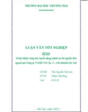 Luận văn tốt nghiệp: Hoàn thiện công tác tuyển dụng nhân sự từ nguồn bên ngoài tại Công ty TNHH TM Âu Á - Chi nhánh Hà Nội