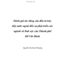 Luận văn: Đánh giá tác động của đầu tư trực tiếp nước ngoài đến sự phát triển các ngành và lĩnh vực của thành phố Hồ Chí Minh