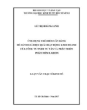 Luận văn Thạc sĩ Kinh tế: Ứng dụng thẻ điểm cân bằng để đánh giá hiệu quả hoạt động kinh doanh của Công ty TNHH Tư vấn và Phát triển Phần mềm LARION