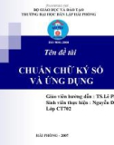 Đề tài báo cáo: Chuẩn chữ ký số và ứng dụng