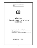 Báo cáo: Công tác thực tập sư phạm năm thứ 3