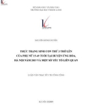 Luận văn thạc sĩ Y tế công cộng: Thực trạng sinh con thứ 3 trở lên của phụ nữ 15-49 tuổi tại huyện Ứng Hòa, Hà Nội năm 2019 và một số yếu tố liên quan