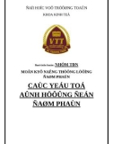 Tiểu luận Kỹ năng thương lượng đàm phán: Các yếu tố ảnh hưởng đến đàm phán