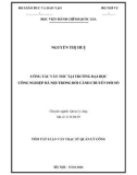 Tóm tắt Luận văn Thạc sĩ Quản lý công: Công tác văn thư tại Trường Đại học Công nghiệp Hà Nội trong thời kỳ chuyển đổi số