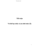 Tiểu luận: Vũ khí hạt nhân và an ninh toàn cầu (Bài tập nhóm)