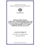 Luận văn Thạc sĩ Công nghệ môi trường: Đánh giá hiện trạng và đề xuất chương trình nâng cao năng lực quản lý môi trường cho các doanh nghiệp vừa và nhỏ trên địa bàn quận Gò Vấp