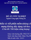 Báo cáo tốt nghiệp: Tìm hiểu và viết phần mềm nhúng cho nút mạng không dây dạng Ad-hoc