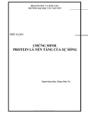 Tiểu luận: Chứng minh Protein là nền tảng của sự sống