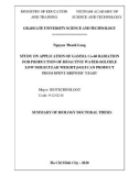 Summary of Biology doctoral thesis: Study on application of gamma Co-60 radiation for production of bioactive water-soluble low molecular weight β-glucan product from spent brewer's yeast