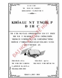 Khóa luận tốt nghiệp: Thực trạng và giải pháp thúc đẩy đầu tư phát triển hạ tầng kinh tế - xã hội nông thôn trong tiến trình thực hiện mô hình nông thôn mới trên địa bàn xã Kỳ Tân, huyện Tân Kỳ, tỉnh Nghệ An