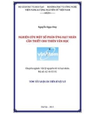 Tóm tắt Luận án Tiến sĩ Vật lý: Nghiên cứu một số phản ứng hạt nhân cần thiết cho thiên văn học