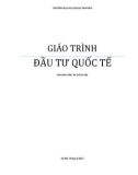 Giáo trình Đầu tư quốc tế: Phần 1