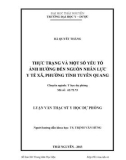 Luận văn Thạc sĩ Y học dự phòng: Thực trạng và một số yếu tố ảnh hưởng đến nguồn nhân lực y tế tuyến xã, phường tỉnh Tuyên Quang