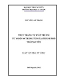 Luận văn Thạc sĩ Y học: Thực trạng tự kỷ ở trẻ em từ 18 đến 60 tháng tuổi tại thành phố Thái Nguyên