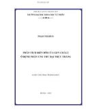 Luận văn Thạc sĩ Khoa học: Phân tích biến đổi của gen CXCL12 ở bệnh nhân ung thư đại trực tràng