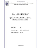 Tài liệu học tập Quản trị chất lượng: Phần 1