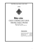 Báo cáo đề tài: Chất chống Oxy hóa trong thực phẩm