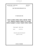 Tóm tắt Luận văn Thạc sĩ Quản lý công: Chất lượng công chức Tổng cục Phòng chống thiên tai – Bộ Nông nghiệp và Phát triển nông thôn