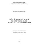 Luận văn tốt nghiệp cao học: Phân tích hiệu quả kinh tế mô hình trồng chanh huyện Cao Lãnh tỉnh Đồng Tháp