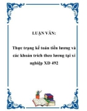 Luận văn tốt nghiệp: Thực trạng kế toán tiền lương và các khoản trích theo lương tại xí nghiệp XD 492