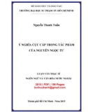 Luận văn Thạc sĩ Ngôn ngữ và văn hóa nước ngoài: Ý nghĩa cực cấp trong tác phẩm của Nguyễn Ngọc Tư