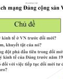 Bài thuyết trình Đường lối Cách mạng Đảng Cộng sản Việt Nam: Cơ chế quản lý kinh tế ở Việt Nam trước đổi mới